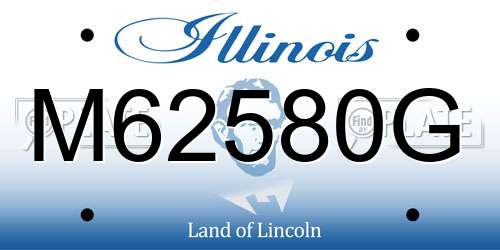 M62580G Illinois License Plate