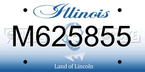 M625855 Illinois License Plate