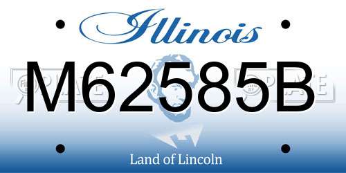 M62585B Illinois License Plate