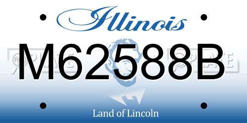 M62588B Illinois License Plate