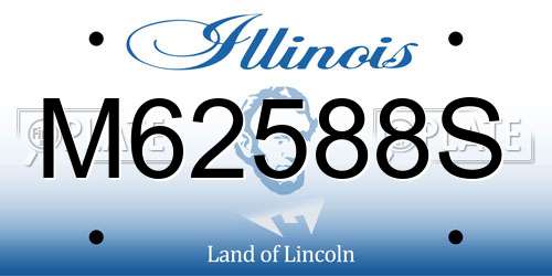 M62588S Illinois License Plate