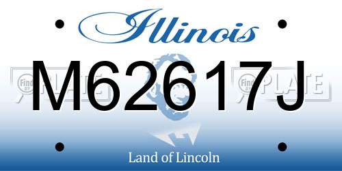 M62617J Illinois License Plate