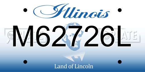 M62726L Illinois License Plate