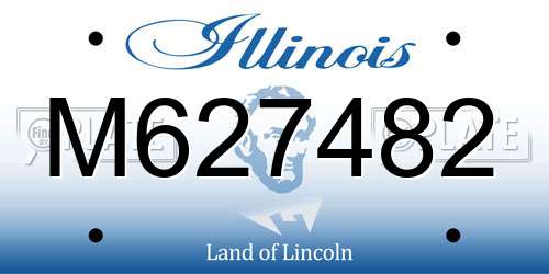 M627482 Illinois License Plate