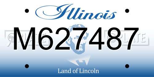 M627487 Illinois License Plate