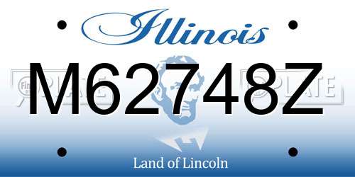 M62748Z Illinois License Plate