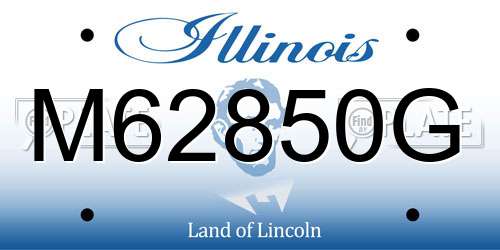 M62850G Illinois License Plate