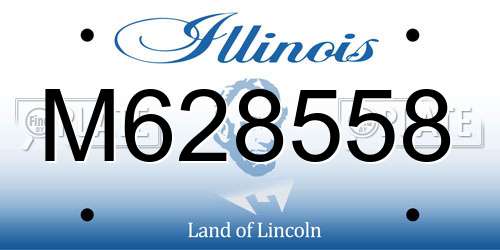 M628558 Illinois License Plate