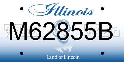 M62855B Illinois License Plate