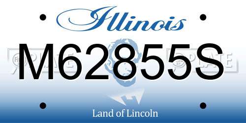 M62855S Illinois License Plate