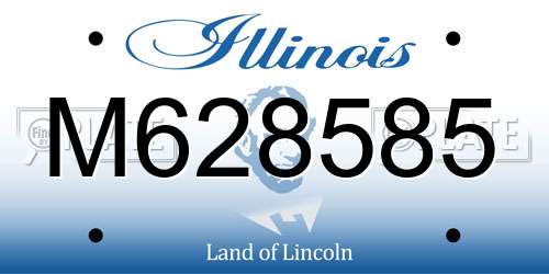 M628585 Illinois License Plate