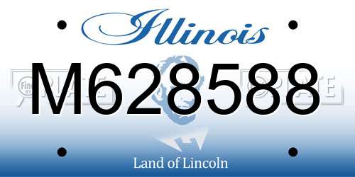 M628588 Illinois License Plate