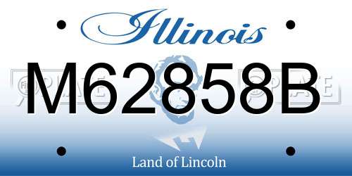 M62858B Illinois License Plate
