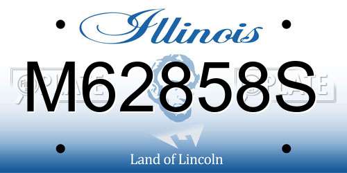 M62858S Illinois License Plate