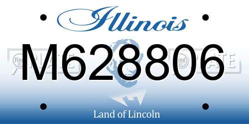 M628806 Illinois License Plate