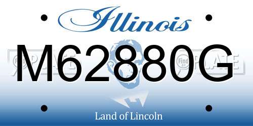 M62880G Illinois License Plate