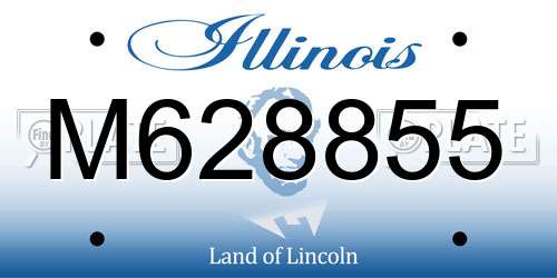 M628855 Illinois License Plate