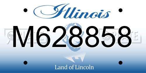 M628858 Illinois License Plate