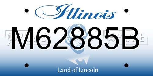 M62885B Illinois License Plate