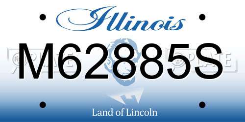 M62885S Illinois License Plate