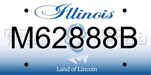 M62888B Illinois License Plate