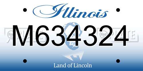 M634324 Illinois License Plate