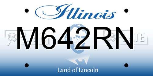 M642RN Illinois License Plate