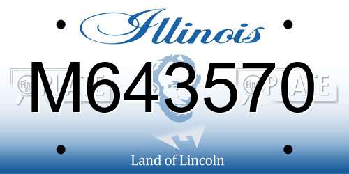 M643570 Illinois License Plate