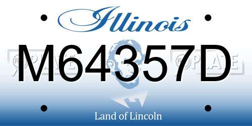 M64357D Illinois License Plate