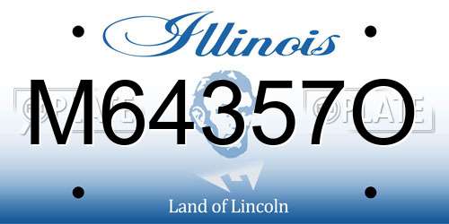 M64357O Illinois License Plate