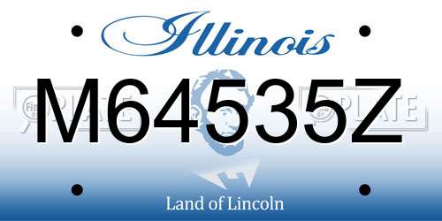 M64535Z Illinois License Plate