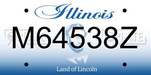 M64538Z Illinois License Plate