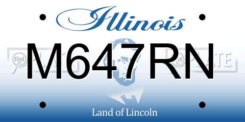 M647RN Illinois License Plate