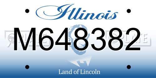 M648382 Illinois License Plate