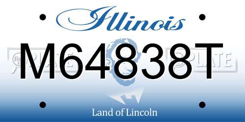 M64838T Illinois License Plate