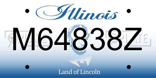 M64838Z Illinois License Plate