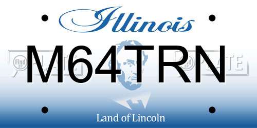 M64TRN Illinois License Plate
