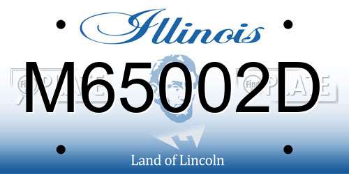 M65002D Illinois License Plate