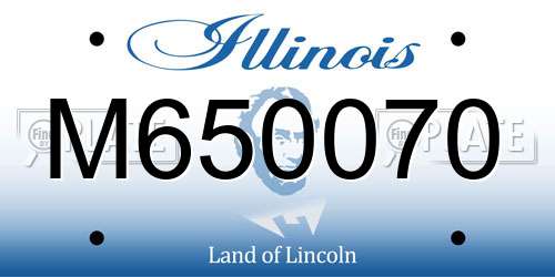 M650070 Illinois License Plate