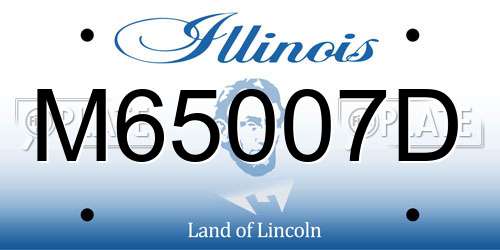 M65007D Illinois License Plate