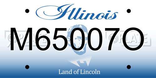 M65007O Illinois License Plate