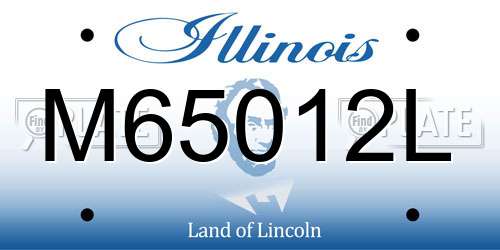 M65012L Illinois License Plate