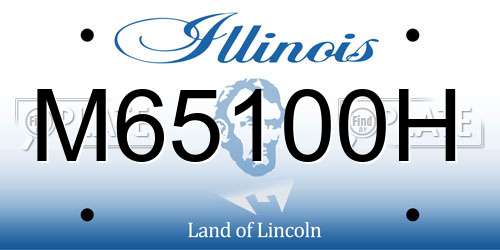 M65100H Illinois License Plate