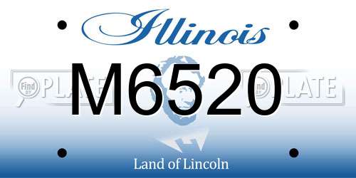 M6520 Illinois License Plate