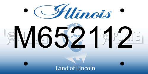 M652112 Illinois License Plate