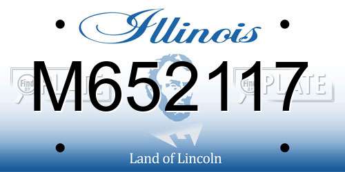 M652117 Illinois License Plate
