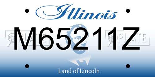 M65211Z Illinois License Plate
