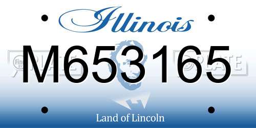 M653165 Illinois License Plate