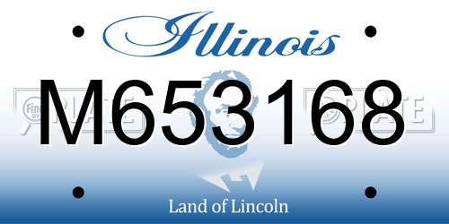 M653168 Illinois License Plate