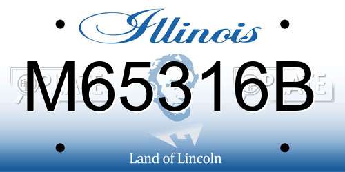 M65316B Illinois License Plate